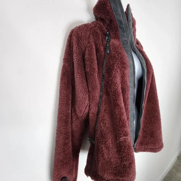 Kuhl Women's Flight Jacket Italian Fleece Hooded Pockets Thumb Loops Size M - Picture 6 of 16